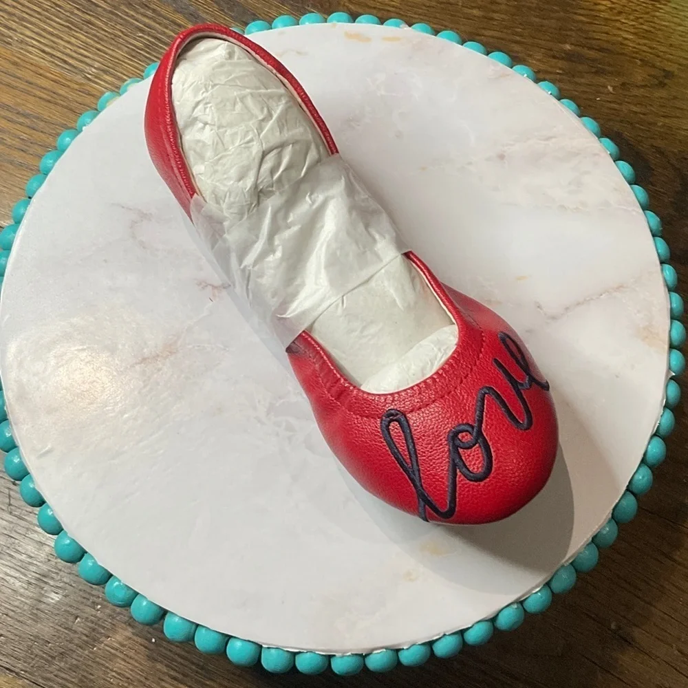 Ellen Degeneres Red Ballet Flats for Kids